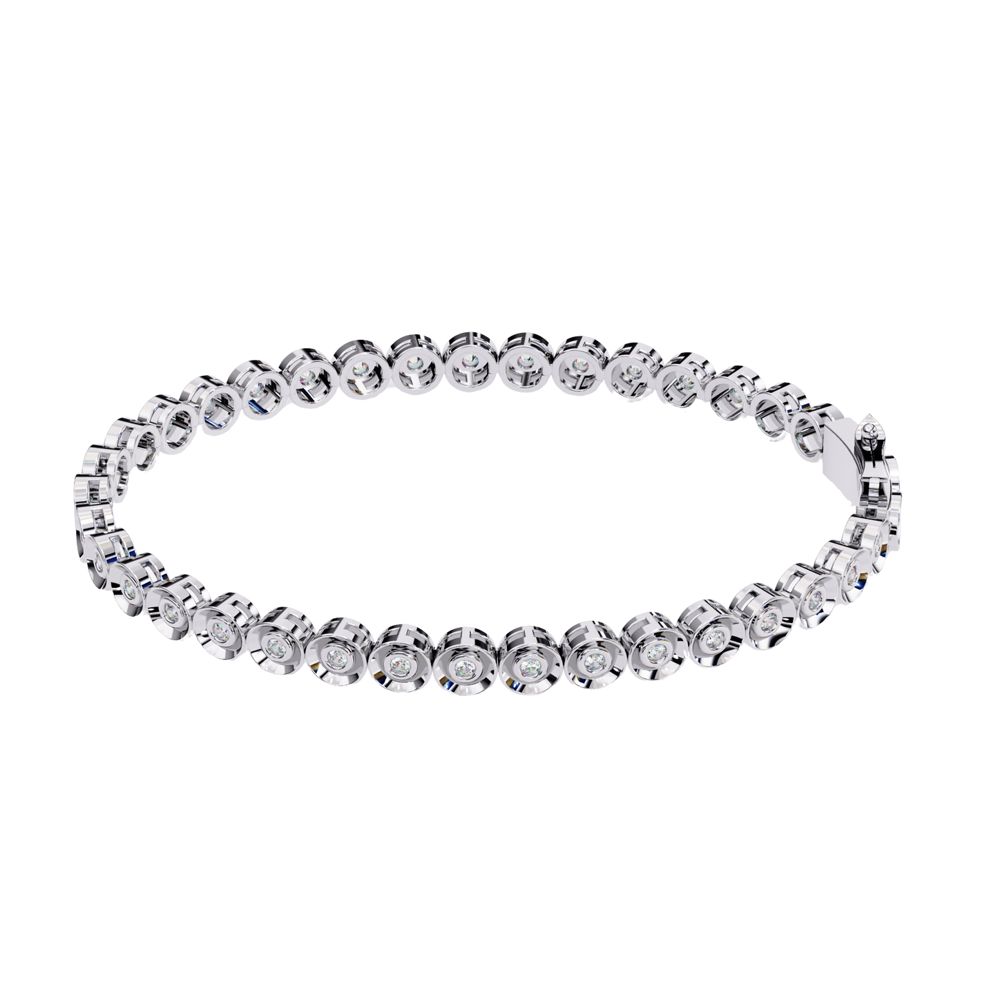 aura bezel-set diamond bracelet – finora jewelry