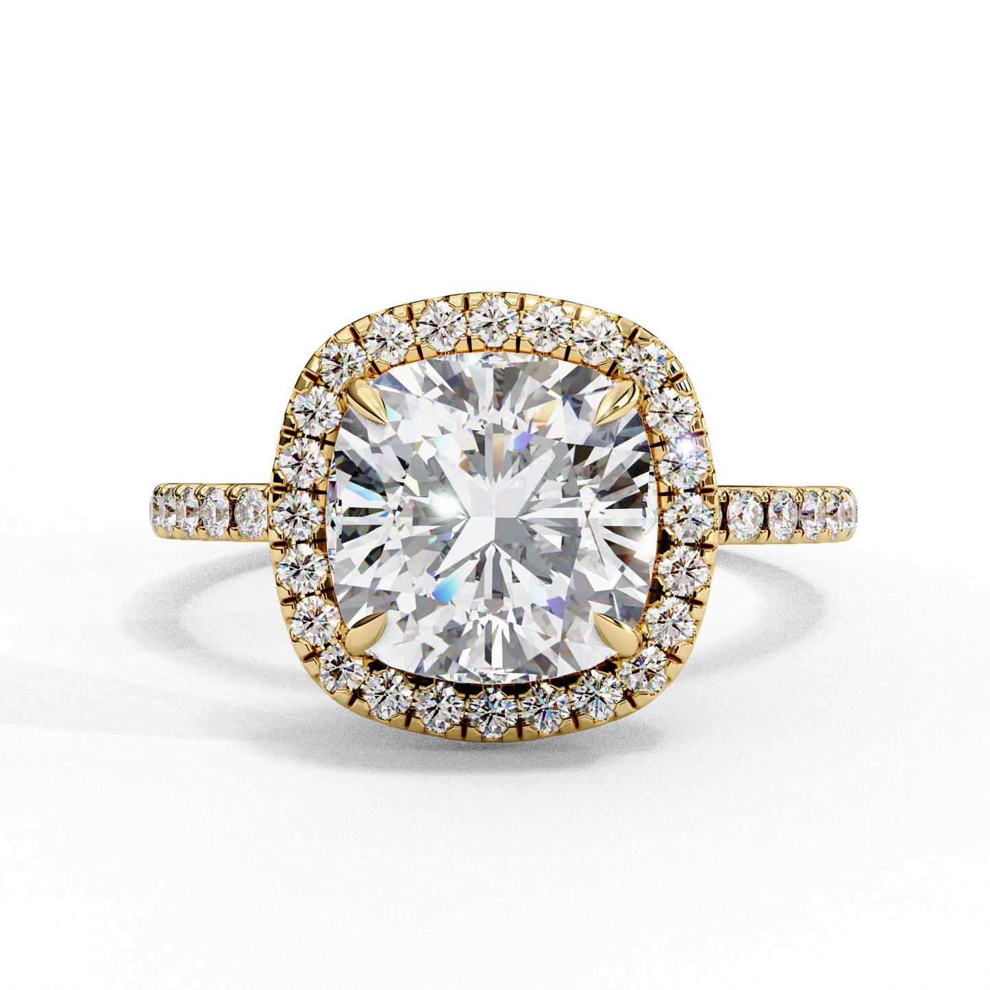 cushion cut halo ring – perfect for engagements or milestone anniversaries