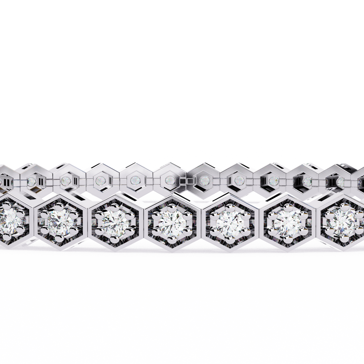 hexaglow diamond tennis bracelet – finora jewelry