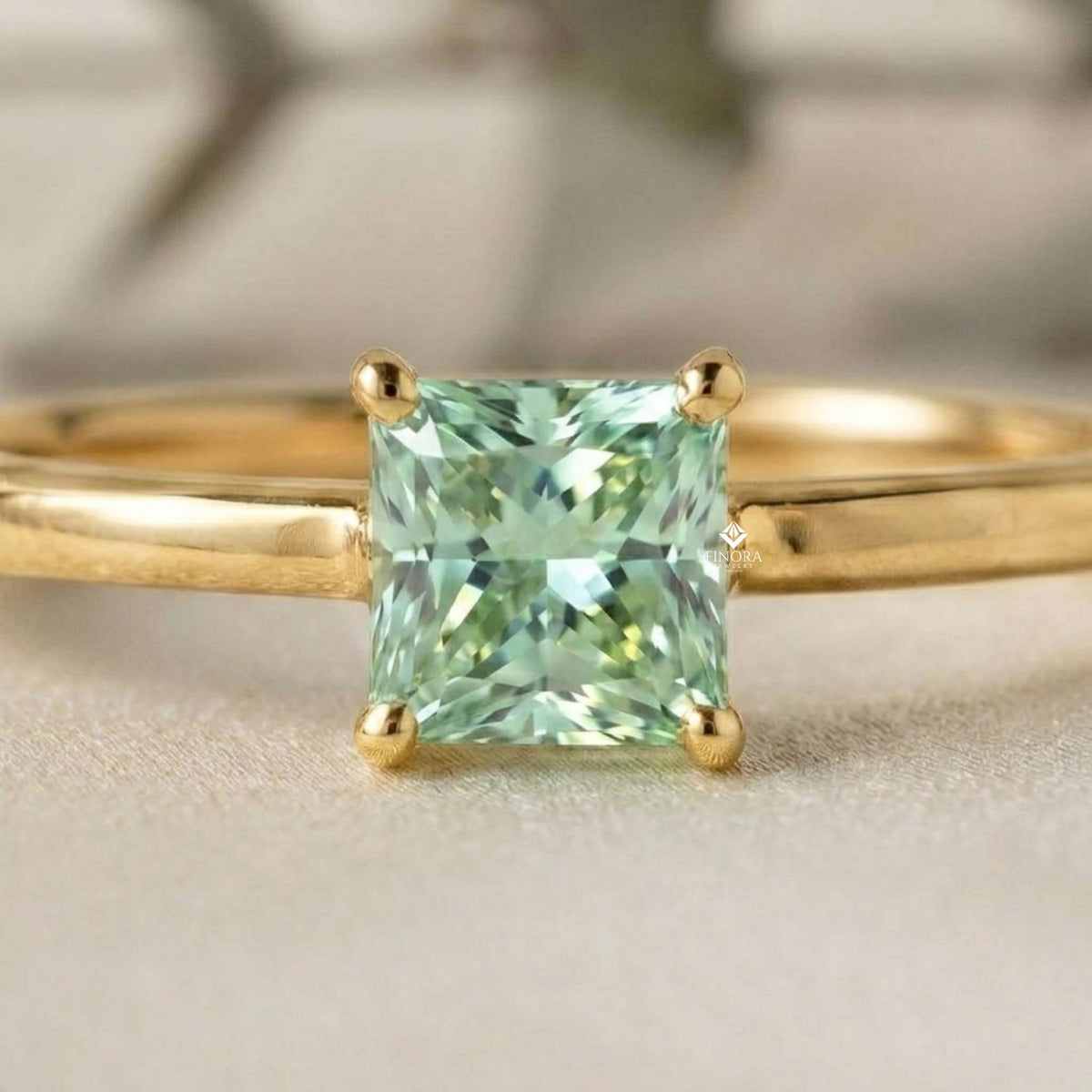 vintage sapphire engagement ring – elegant teal stone ring – timeless wedding jewelry