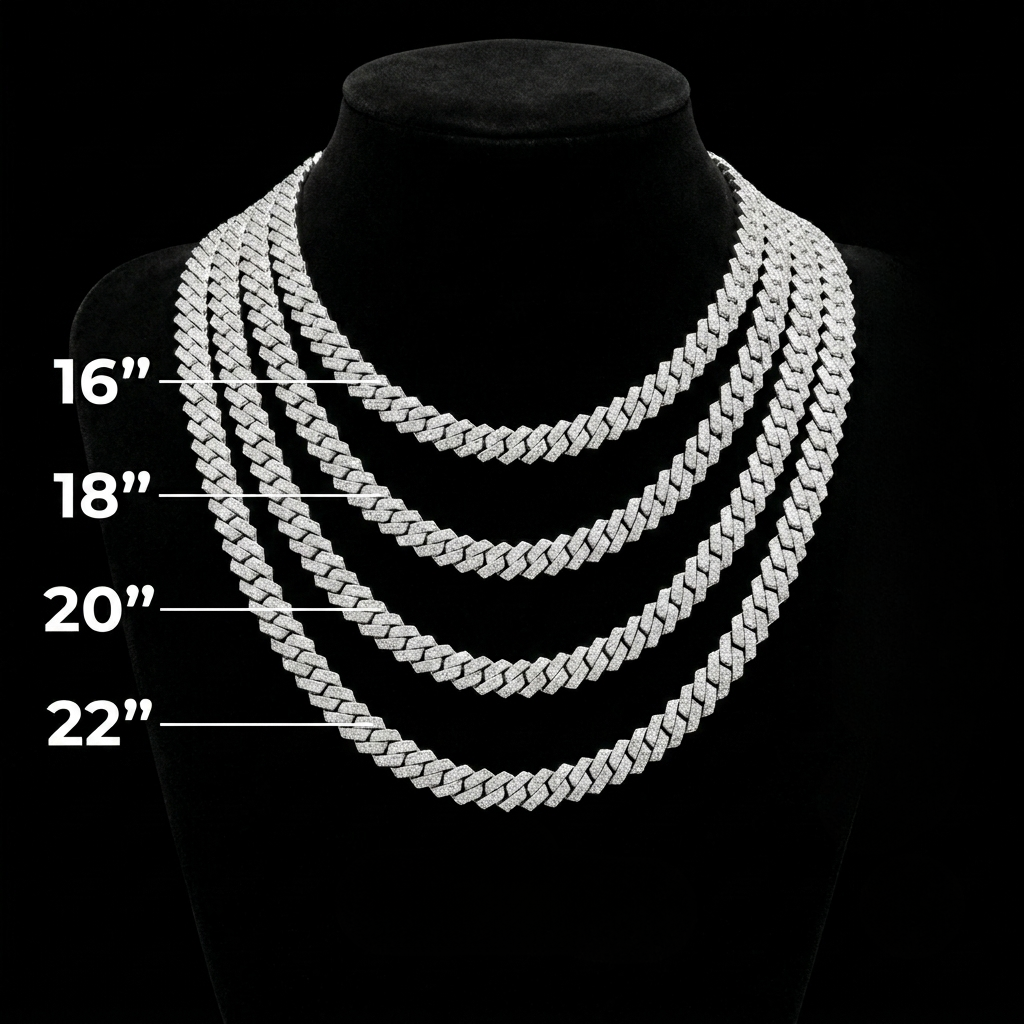 10mm moissanite silver prong cuban link chain - sharp geometric iced choker