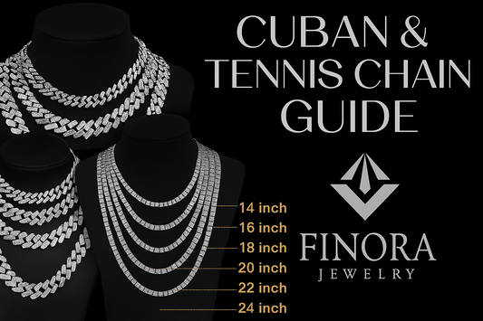 Cuban & Tennis Chain Size Guide – Find Your Perfect Fit | Finora Jewelry