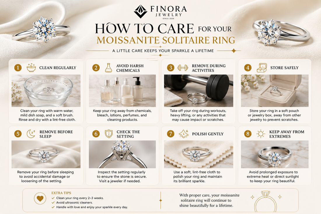 How to Care for Your Moissanite Solitaire Ring