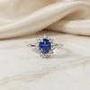 Blue Sapphire Engagement Ring | Sapphire Diamond Engagement Ring