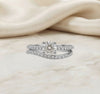 Round Cut Diamond Solitaire Engagement Ring with Matching Band – Finora Jewelry