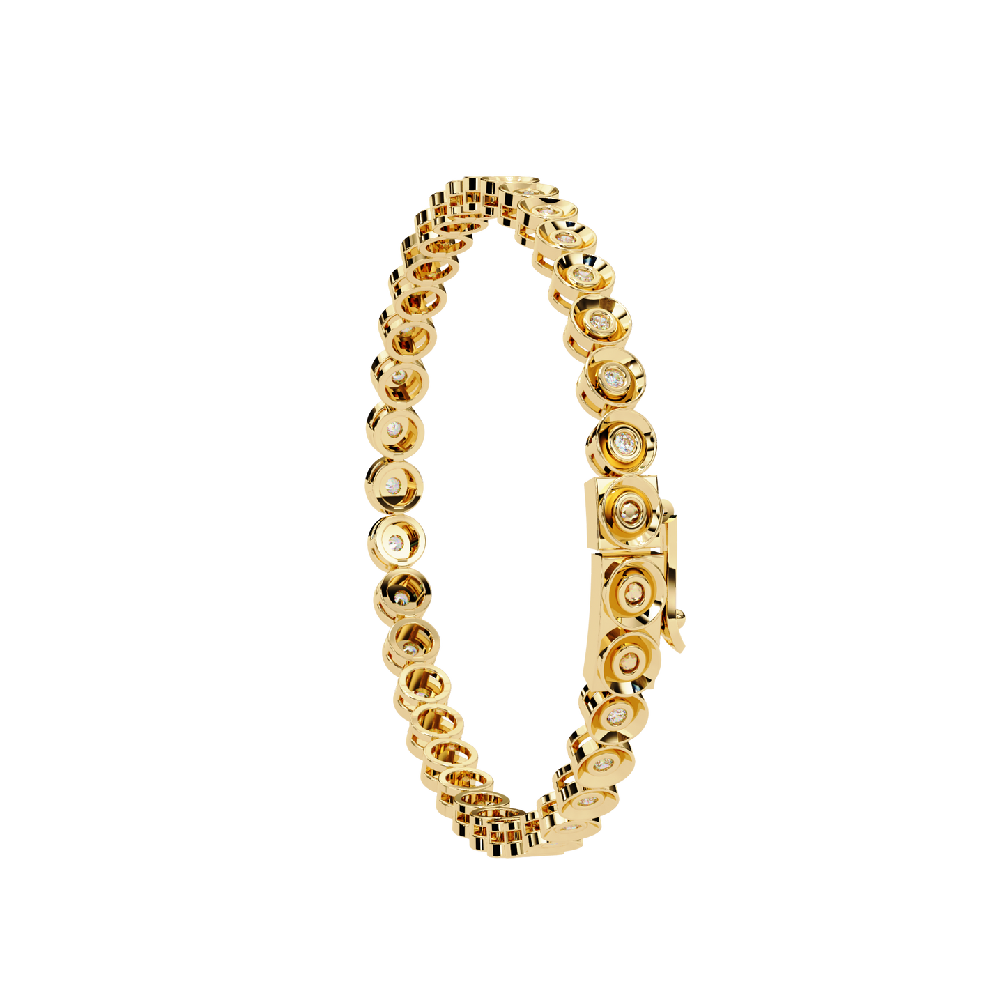 aura bezel-set diamond bracelet – finora jewelry