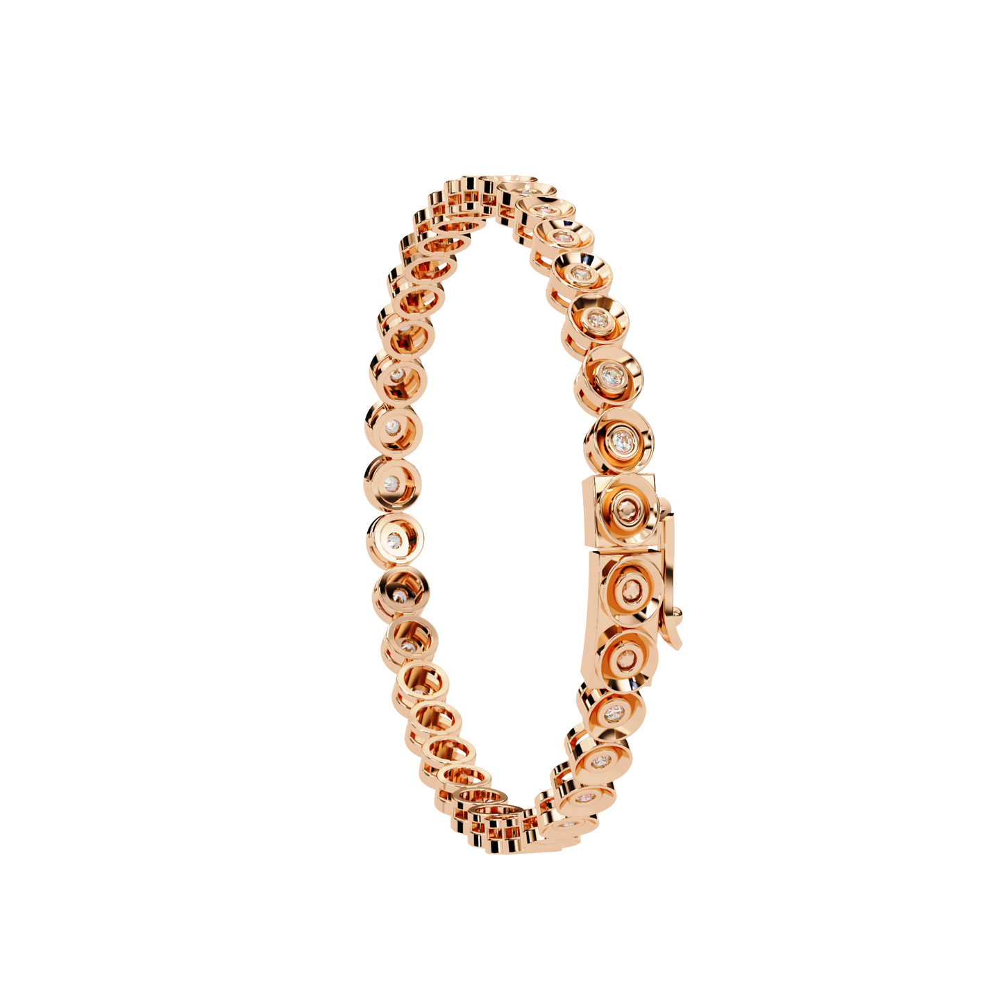 aura bezel-set diamond bracelet – finora jewelry
