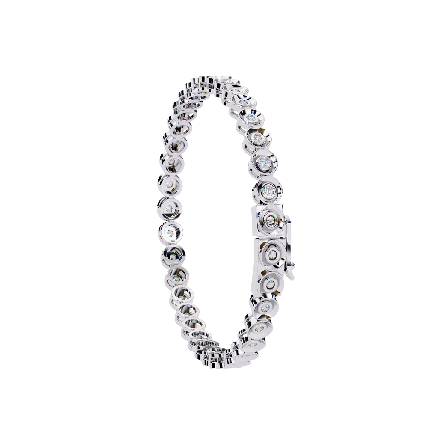 aura bezel-set diamond bracelet – finora jewelry