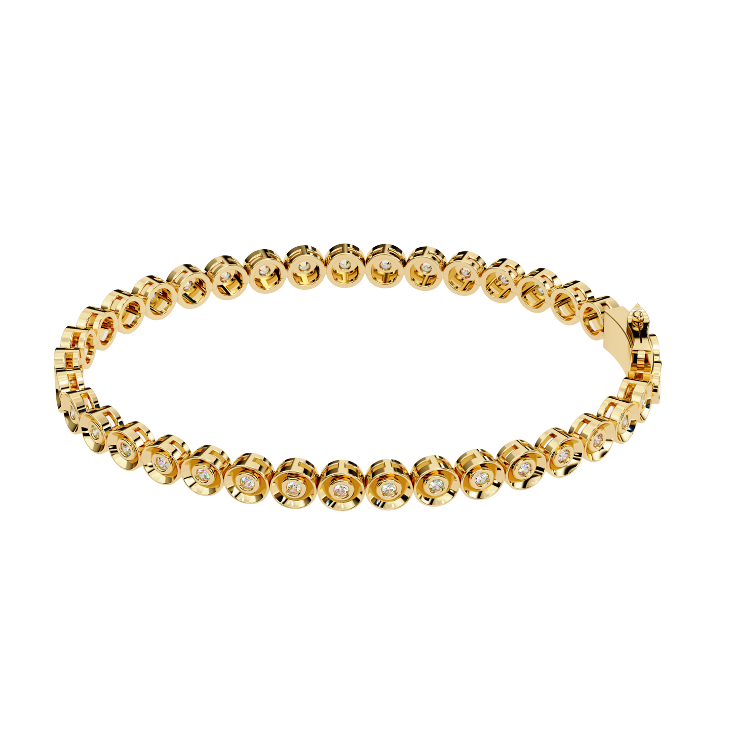aura bezel-set diamond bracelet – finora jewelry
