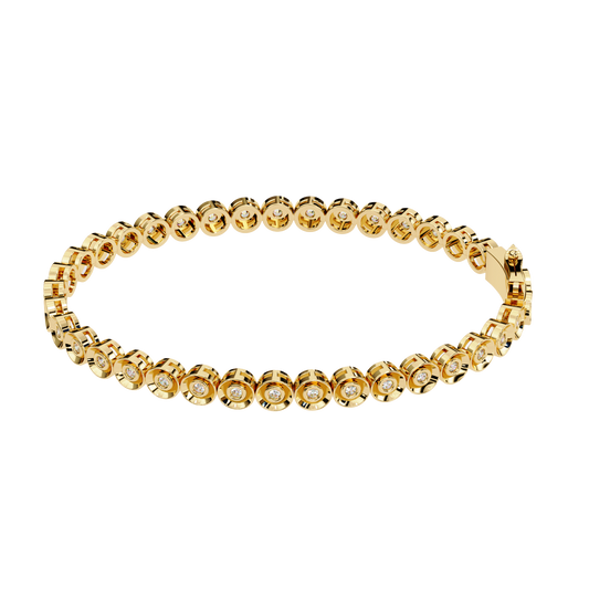 Aura Bezel-Set Diamond Bracelet – Finora Jewelry