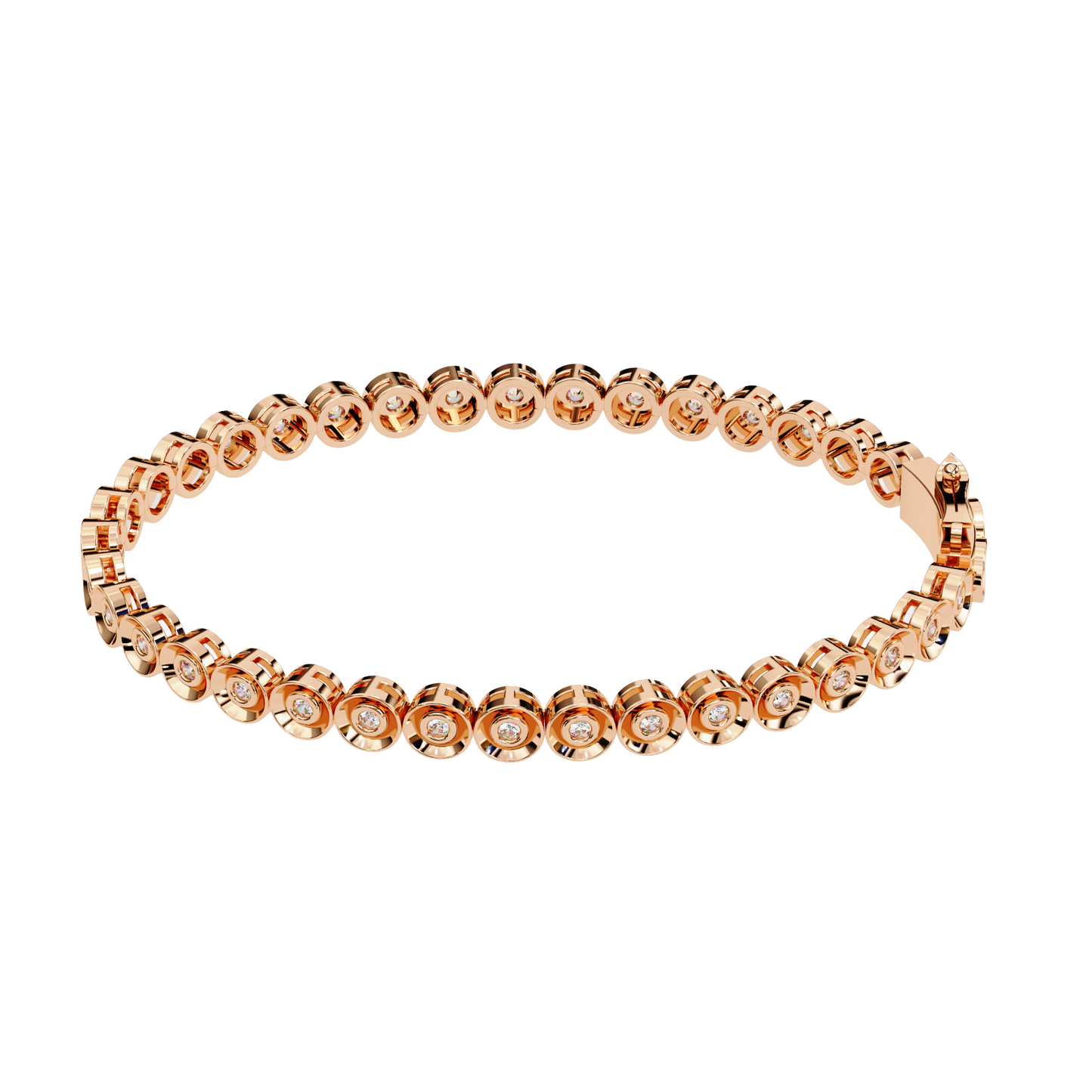aura bezel-set diamond bracelet – finora jewelry