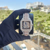 Iced Out Watch | Two Tone | 41 MM | Skeleton Dial | Customized Watch | Bust down Watch