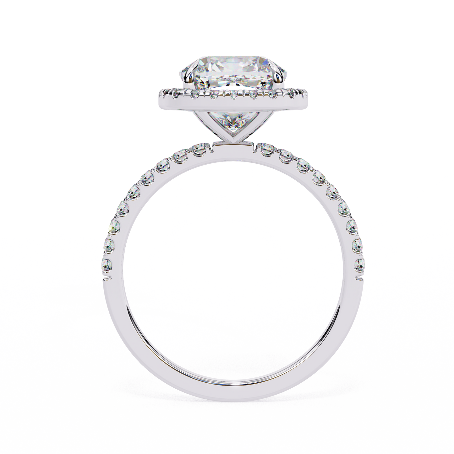 cushion cut halo ring – perfect for engagements or milestone anniversaries