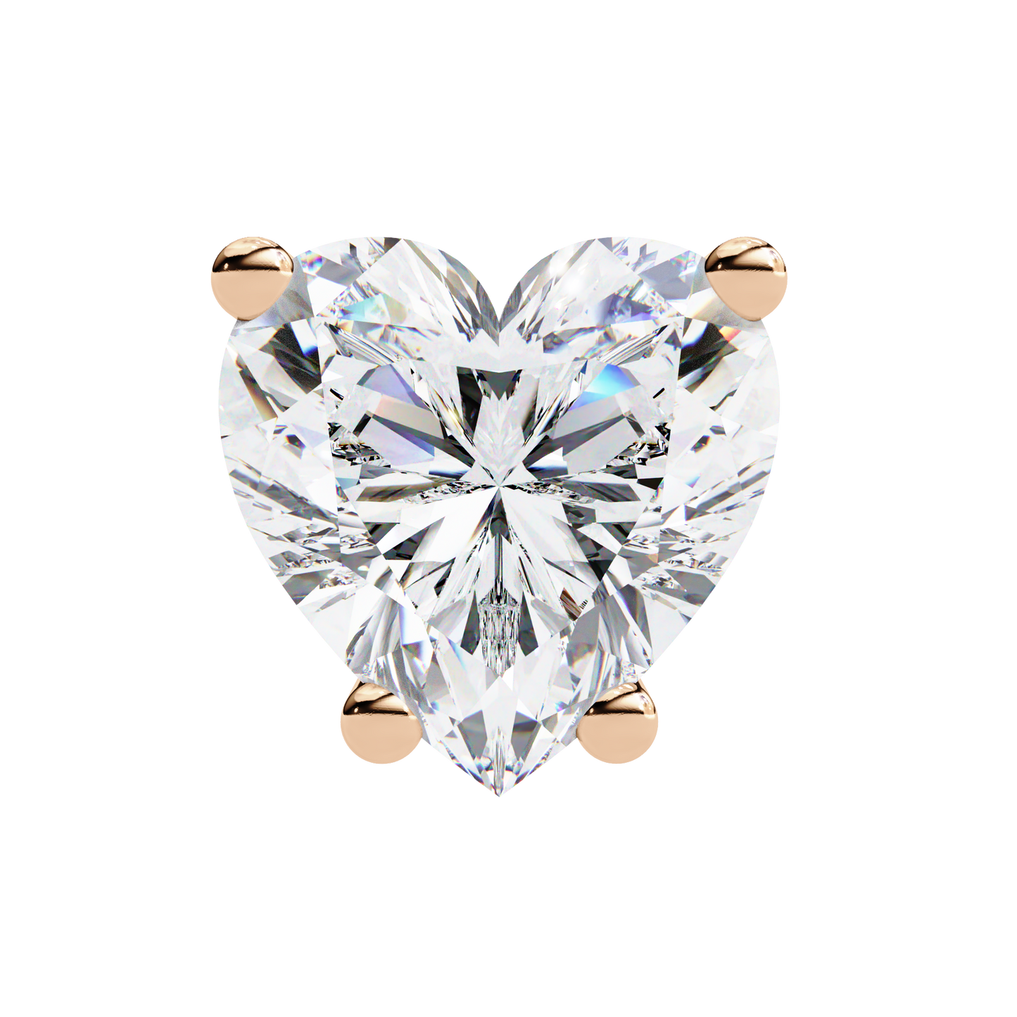 timeless radiance heart moissanite stud earrings – finora jewelry