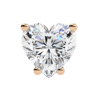 Timeless Radiance Heart Moissanite Stud Earrings – Finora Jewelry