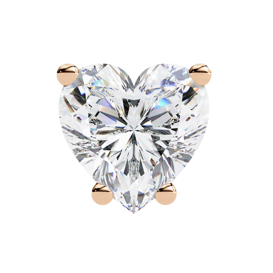 Timeless Radiance Heart Moissanite Stud Earrings – Finora Jewelry