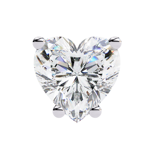 Timeless Radiance Heart Moissanite Stud Earrings – Finora Jewelry