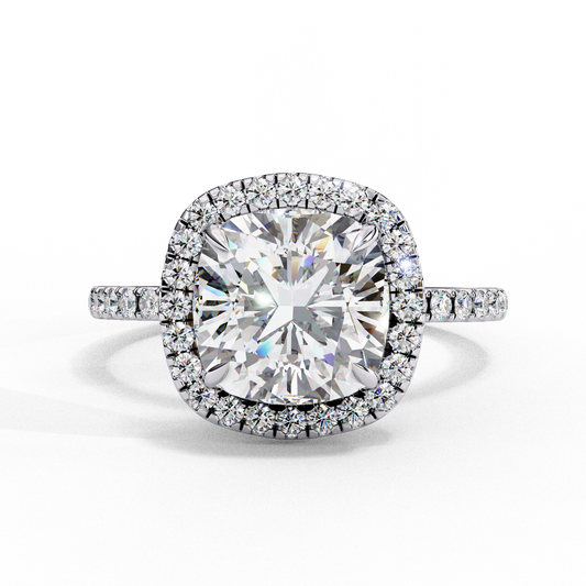 Cushion Cut Halo Ring – Perfect for Engagements or Milestone Anniversaries
