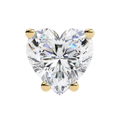 Timeless Radiance Heart Moissanite Stud Earrings – Finora Jewelry