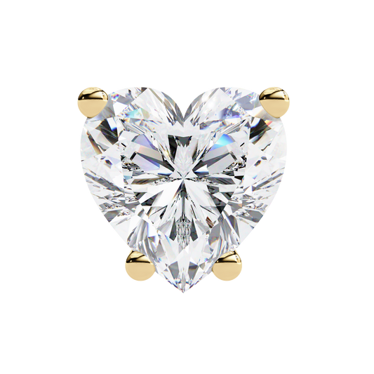 Timeless Radiance Heart Moissanite Stud Earrings – Finora Jewelry