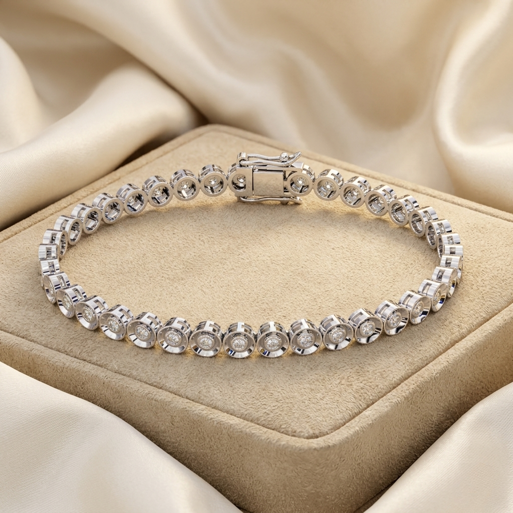 aura bezel-set diamond bracelet – finora jewelry