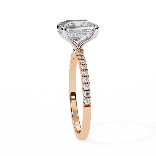 Radiant Princess Cut Solitaire Engagement Ring – Elegant Classic Gift for Her – Perfect for Birthday, Proposal, or Anniversary – Custom 925 Silver / 10K / 14K Gold / Platinum – Finora Signature