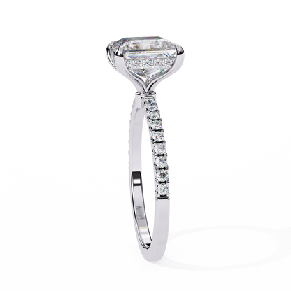 Radiant Princess Cut Solitaire Engagement Ring – Elegant Classic Gift for Her – Perfect for Birthday, Proposal, or Anniversary – Custom 925 Silver / 10K / 14K Gold / Platinum – Finora Signature