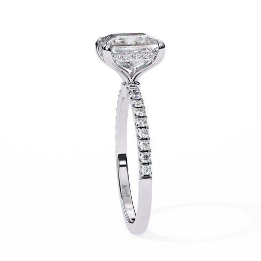 Radiant Princess Cut Solitaire Engagement Ring – Elegant Classic Gift for Her – Perfect for Birthday, Proposal, or Anniversary – Custom 925 Silver / 10K / 14K Gold / Platinum – Finora Signature