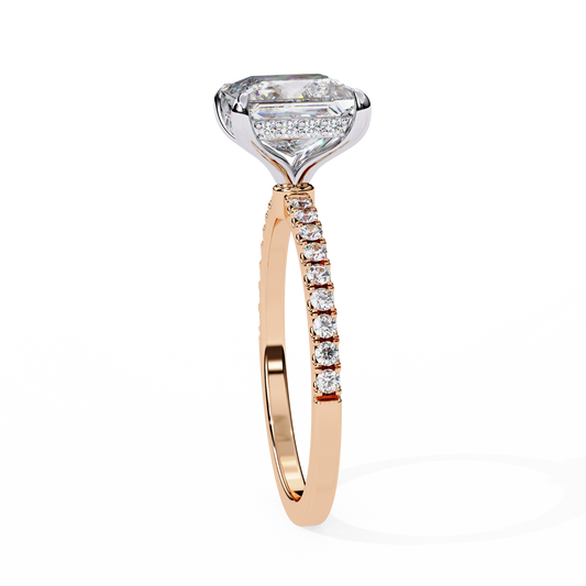 Radiant Princess Cut Solitaire Engagement Ring – Elegant Classic Gift for Her – Perfect for Birthday, Proposal, or Anniversary – Custom 925 Silver / 10K / 14K Gold / Platinum – Finora Signature