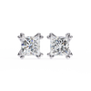 Timeless Radiance Princess Moissanite Stud Earrings – Finora Jewelry