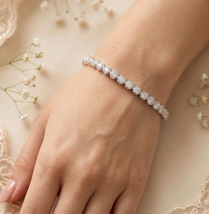 lumière petite diamond tennis bracelet – finora jewelry