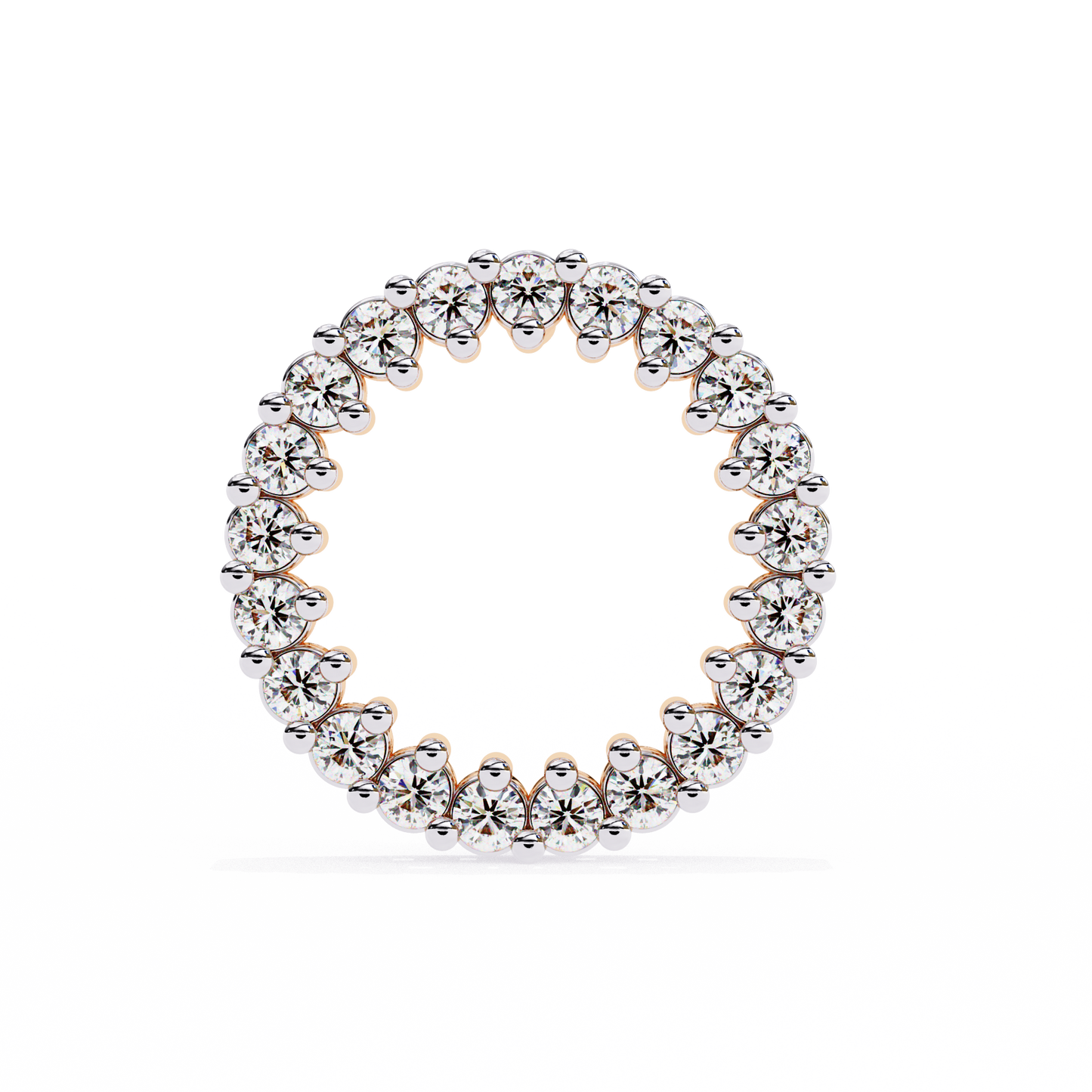 luna circle pavé diamond stud earring – finora jewelry