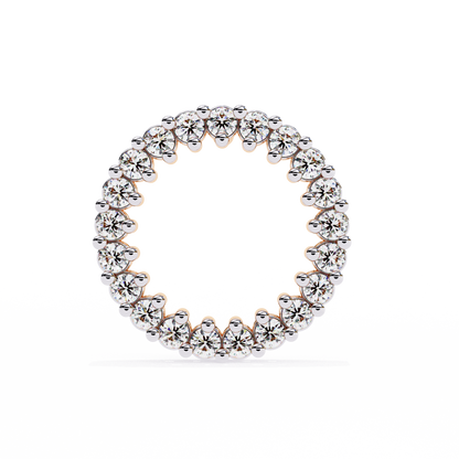Luna Circle Pavé Diamond Stud Earring – Finora Jewelry