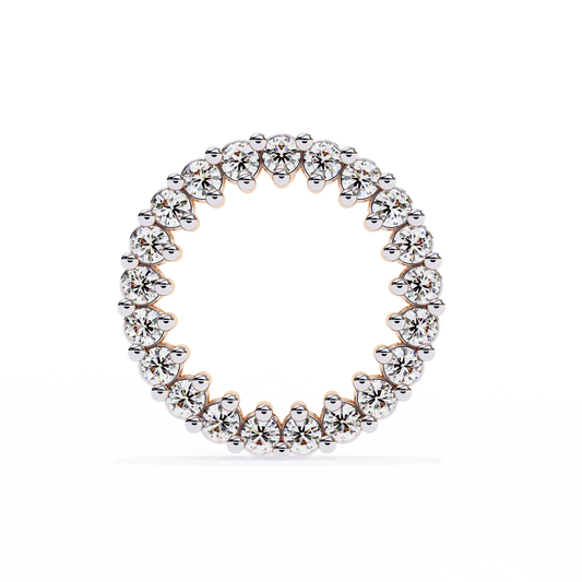Luna Circle Pavé Diamond Stud Earring – Finora Jewelry