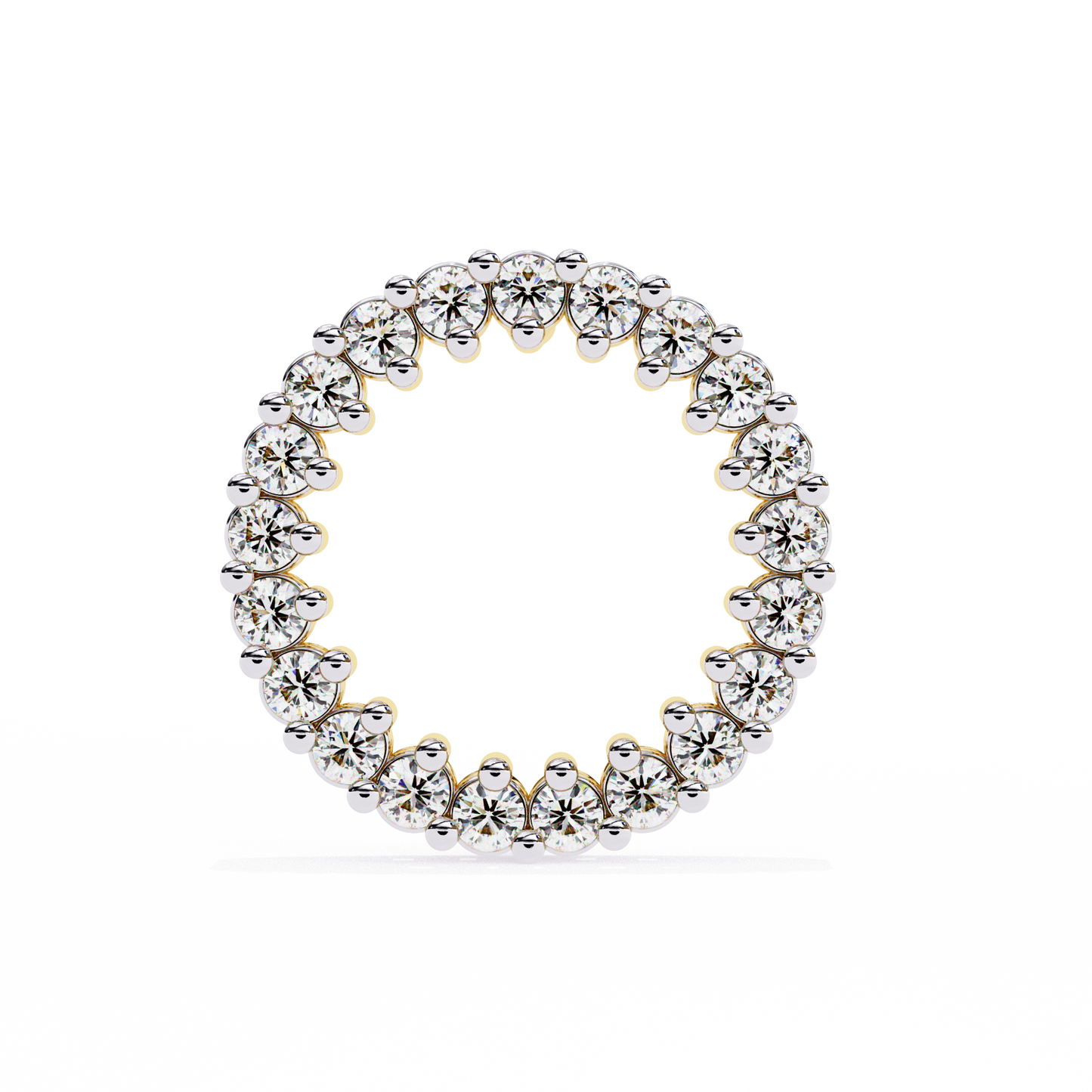 luna circle pavé diamond stud earring – finora jewelry