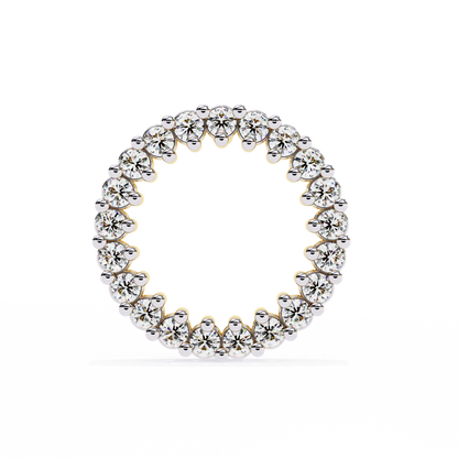 Luna Circle Pavé Diamond Stud Earring – Finora Jewelry