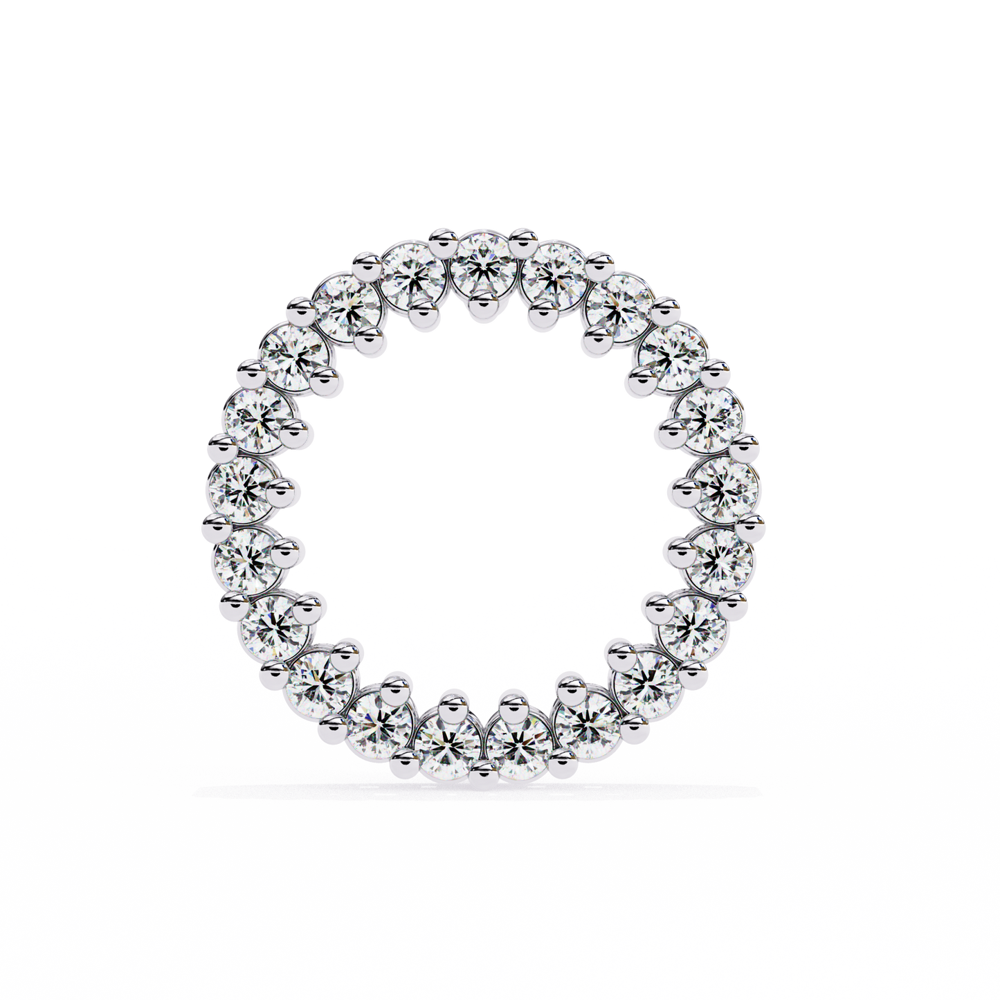luna circle pavé diamond stud earring – finora jewelry