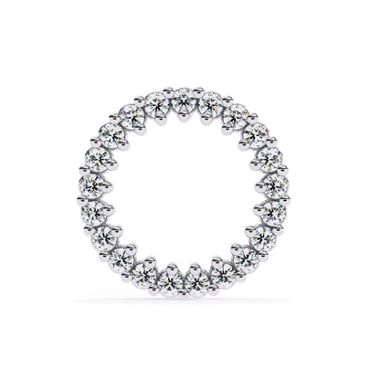 Luna Circle Pavé Diamond Stud Earring – Finora Jewelry
