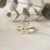 Radiant Cut Moissanite Engagement Ring –  Hidden Halo Gold Bridal Jewelry
