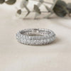 Round Cut Moissanite Full Eternity Wedding Band in 925 Sterling Silver – Finora Jewelry