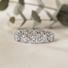 Alternating Bezel-Set Diamond Eternity Band Ring in 925 Silver, 10K/14K Gold (Rose/White/Yellow), & Platinum – Finora Jewelry
