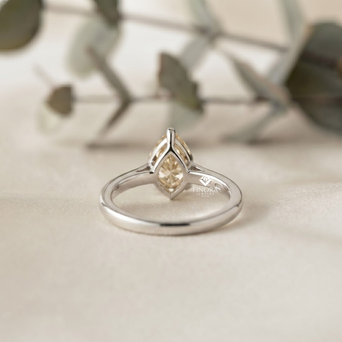 sunshine yellow oval gem ring  –  14k gold elegant engagement ring