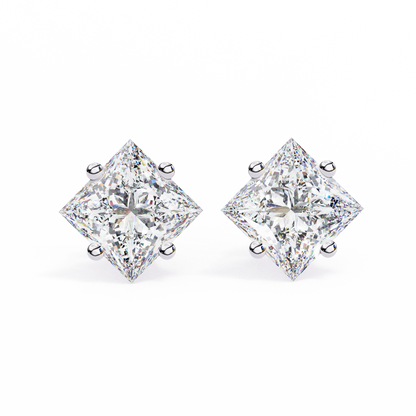 Celebrate modern brilliance with the Princess Cut Diamond Stud Earrings from Finora Signature Sparkle.