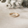 Adjustable Bypass Eternity Ring – Spiral Diamond Wrap Ring – Minimalist Gold Stacking Band
