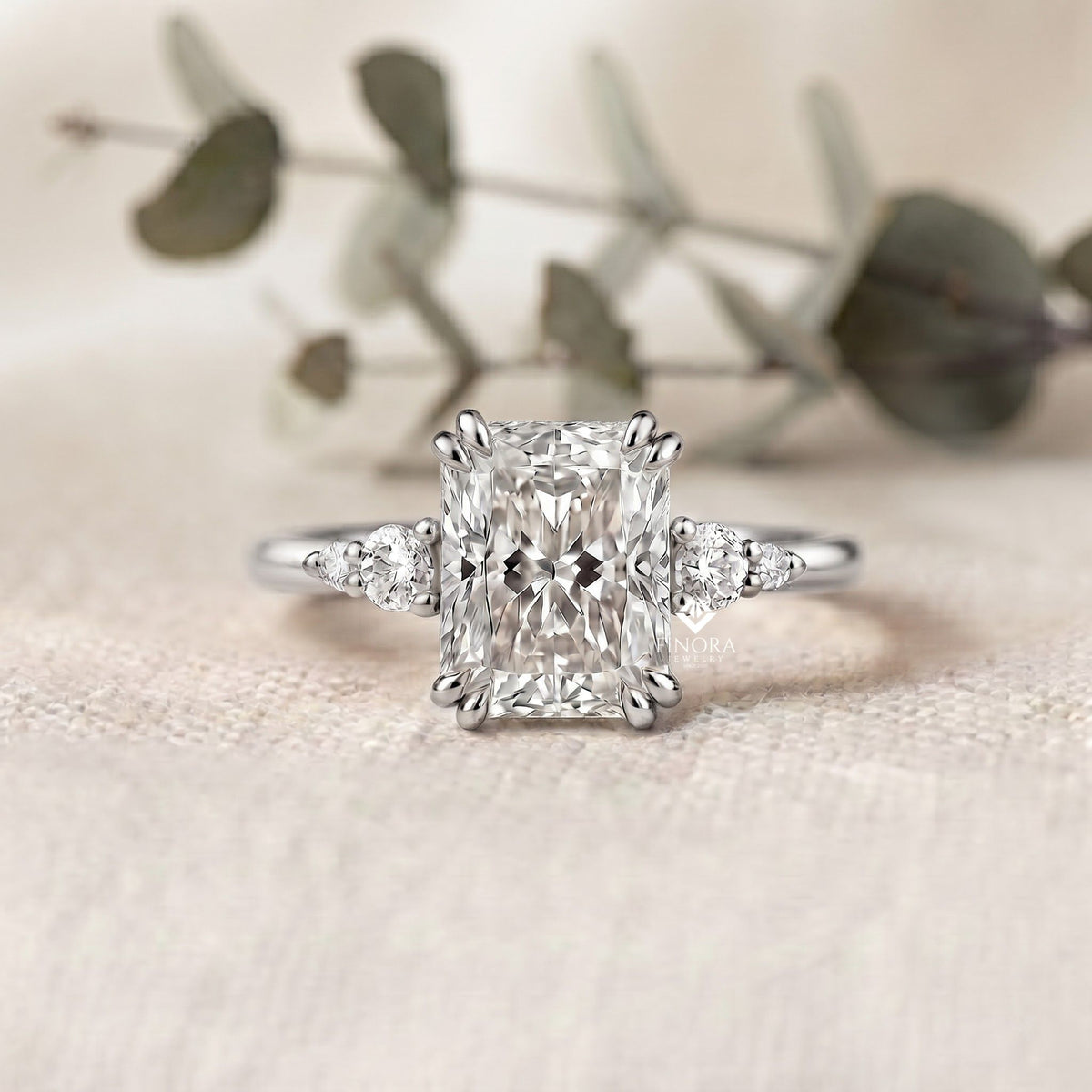 radiant cut vintage engagement ring – luxury gold bridal ring