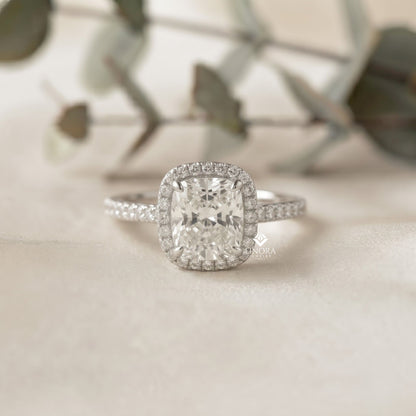 Cushion Cut Halo Ring – Perfect for Engagements or Milestone Anniversaries