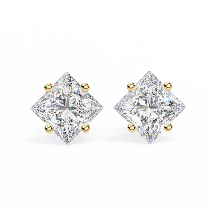Celebrate modern brilliance with the Princess Cut Diamond Stud Earrings from Finora Signature Sparkle.