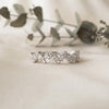 Zig-Zag Moissanite Half Eternity Wedding Band, Stackable Ring - Finora Jewelry