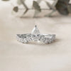 Pear Cut Diamond Engagement Ring with Accent Band – Finora Jewelry