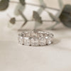Asscher Cut Moissanite Eternity Wedding Band, Luxury Statement Ring – Finora Jewelry